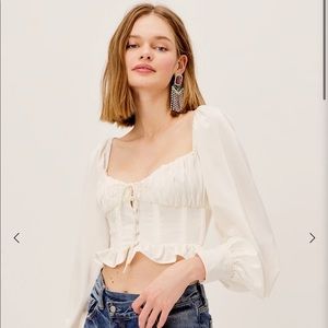 For Love & Lemons Carina Blouse - Ivory
